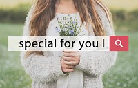 Special For You Flower Phrase Words