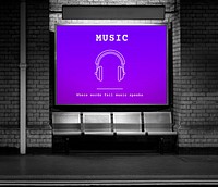 Music Audio Headphones Sign Symbol