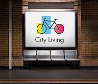 Banner Showing Advertising with Bike Icon