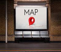 Destination Map Digital Pointer Icon