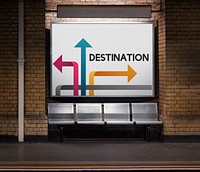 Illustration of opportunities at turning point to be change on subway