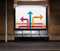 Illustration of opportunities at turning point to be change on subway
