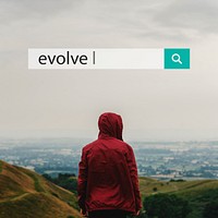 Evolve overlay word young people