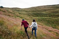 Couple enjoy the nature together