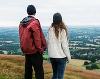 Couple enjoy the nature together