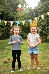 Kids enjoying party in the garden