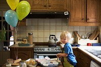 Young boy in the kitchen