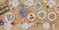 Food Party Celebration Table Setting Concept