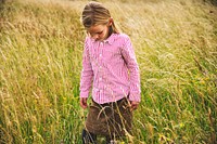 Young girl enjoy the nature