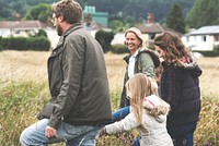 Happy family in the park