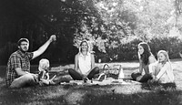 Family Generations Picnic Togetherness Relaxation Concept