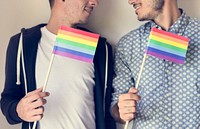 Gay Couple Love Home Concept