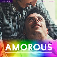 Gay Couple Amorous Enamored Forever