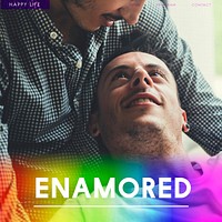 Gay Couple Amorous Enamored Forever
