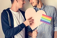 Gay Couple Love Home Concept