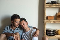 Gay Couple Love Home Concept