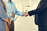 Business People Shaking Hands Agreement Concept