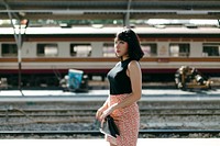 Asian woman fashion shoot