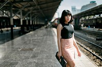 Asian woman fashion shoot