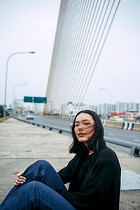 Asian woman in the city