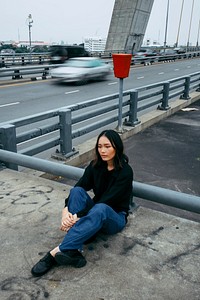 Asian woman in the city