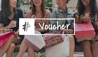 Sale Discount Voucher Hashtag Word