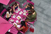 Group Of People Dining Concept