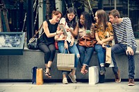 Group Of People Shopping Concept