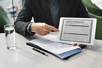 Application Form Employment Information Concept