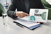 Trade financial money banking icon graphic