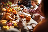 People Holding Hands Praying Thanksgiving Celebration Concept