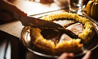 Closeup of food at a holiday dinner