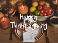 Thnaksgiving Blessing Celebrating Grateful Meal Concept