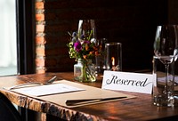 Reserved table at a restaurnnat