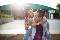 LGBT asian lesbian couple