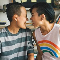 LGBT asian lesbian couple