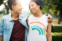 LGBT asian lesbian couple