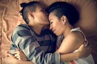 LGBT asian lesbian couple