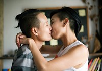 LGBT asian lesbian couple