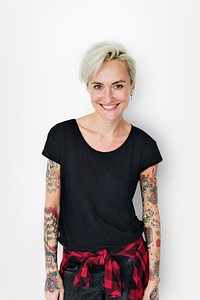 Woman Casual Lifestyle Calm Solitude Tattoo Concept