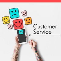 Customer evaluation feedback smiley emoticons