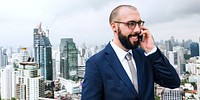 Business Person Talking Phone Concept