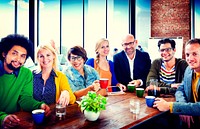 Group of People Cheerful Team Study Group Diversity Concept