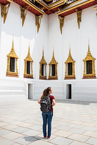 Young woman traveling through Thailand