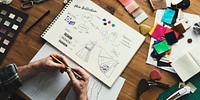 Fashion Designer Sketch Drawing Costume Concept