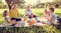 Family Picnic Outdoors Togetherness Relaxation Concept