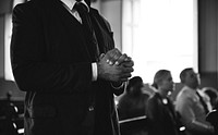 Man praying in the church