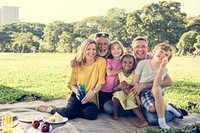 Family Picnic Outdoors Togetherness Relaxation Concept