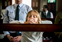 LIttle GIrl Praying Church Believe Faith Religious