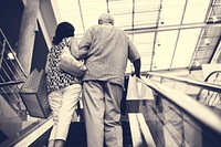 Mature couple enjoying shopping around